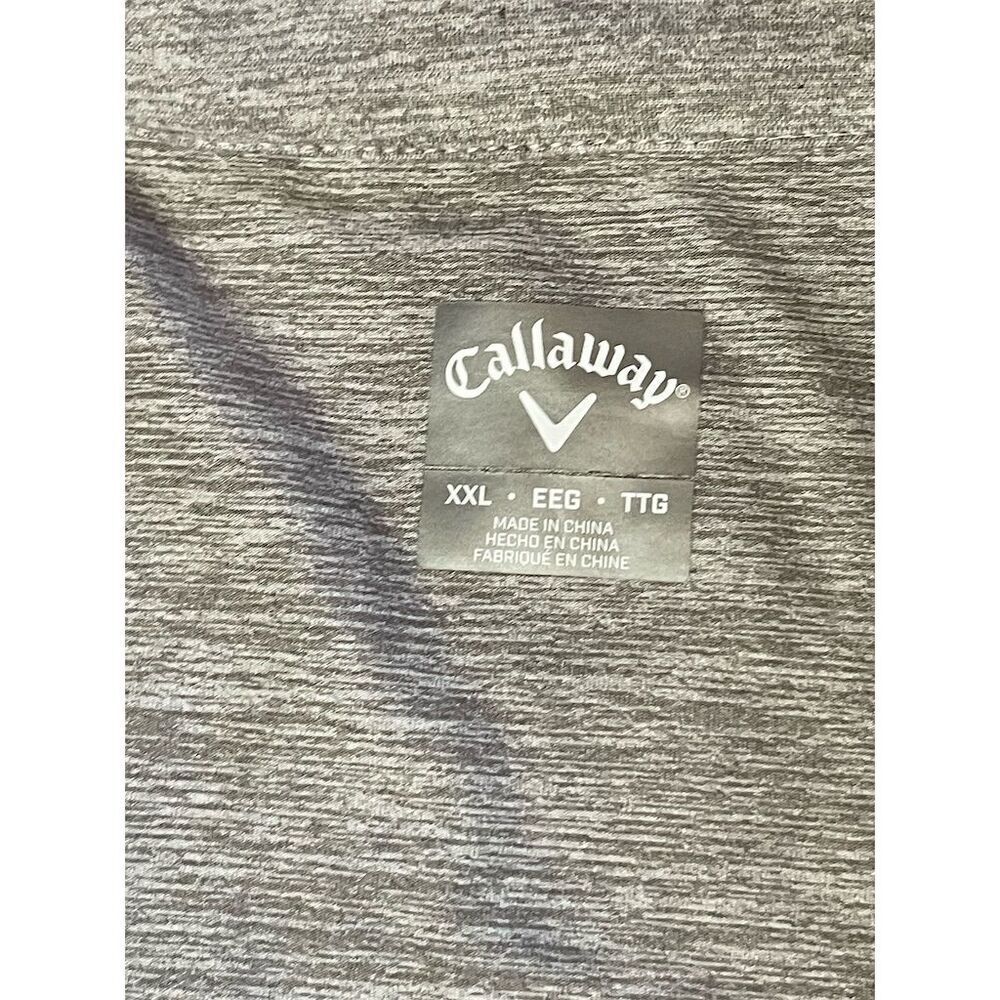 Callaway Men's 2XL Gray Quarter-Zip Pullover Long Sleeve Golf Top - Picture 4 of 5